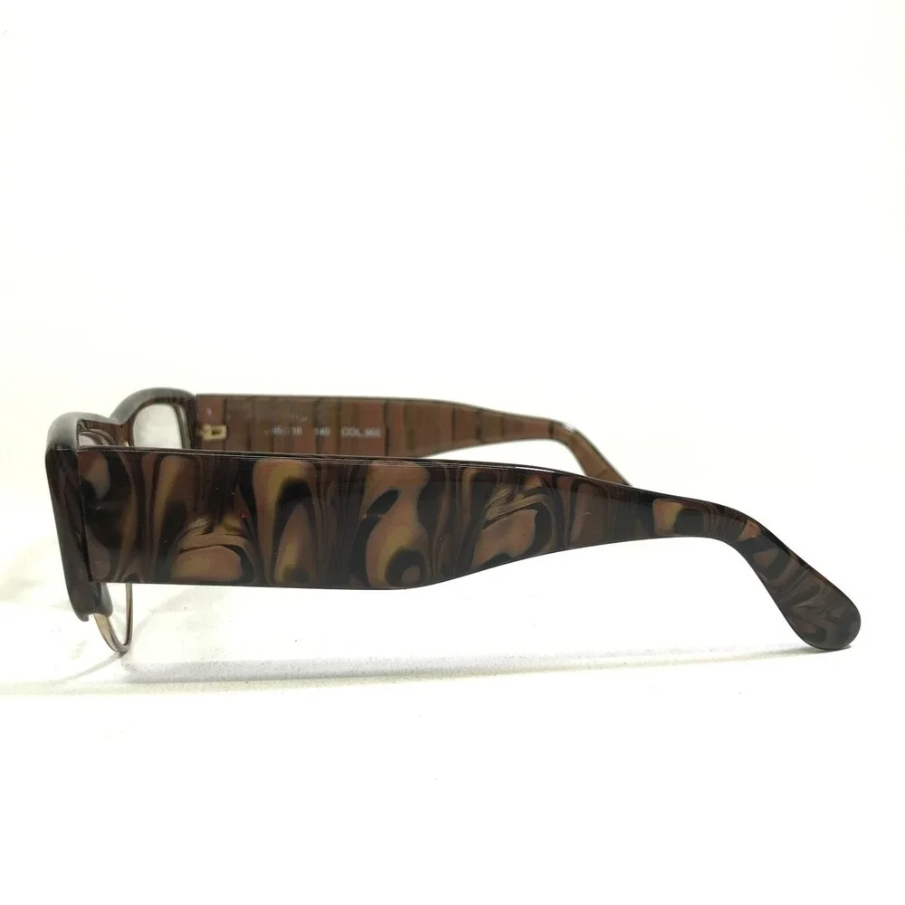 Vintage Meitzner Eyeglasses Frames OVADA COL.966 Brown Gold Oversized 55-16-140